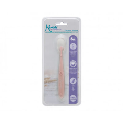 Kiokids cucchiaio silicone (Cucchiaio silicone: Rosa 6+)