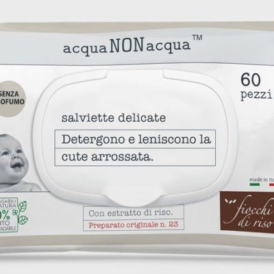 Fiocchi di riso salviette acqua non acqua delicate senza profumo